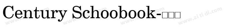 Century Schoobook字体转换